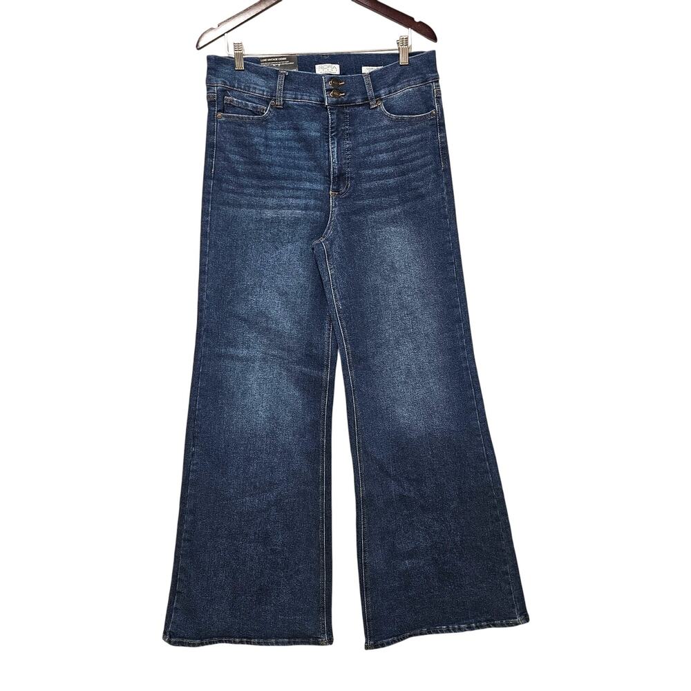 Sofia by Sofia Vergara Margot Wide Leg Jeans Women's Sz 12 Stretch High Rise NWT - Picture 2 of 11